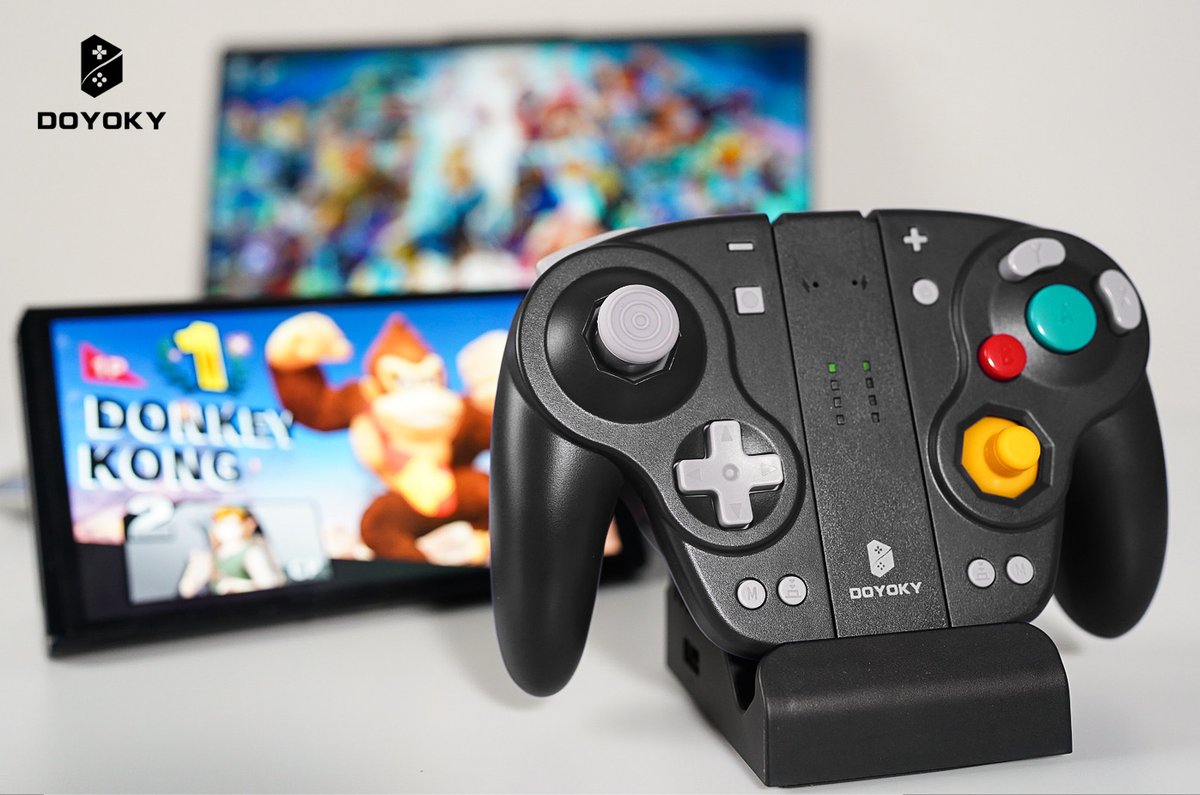 The #BLACK version is coming in a few days. 
#DOYOKY #GameCube #Joycon #RETRO #wirelesscontroller #controller #Nintendo #NintendoSwitch