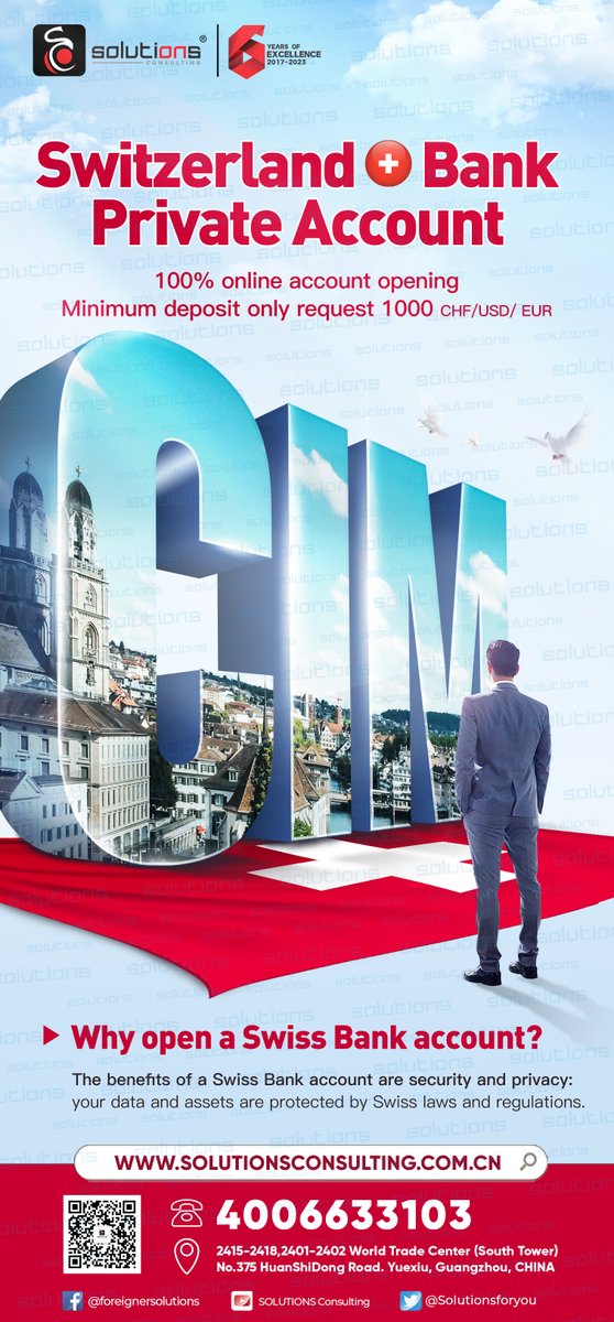 SolutionsinCN's tweet image. Swiss private bank account:
​📷  Simple documents can open
​📷  Multi-currency accounts(CHF, USD, EUR, CNH, GBP...)
​📷  Inward: 0
​📷 Ukey or Virtual Ukey
​📷 Bank review is relatively loose, with almost no payment restrictions
#offshoreaccount #b2b #solutionsconsulting