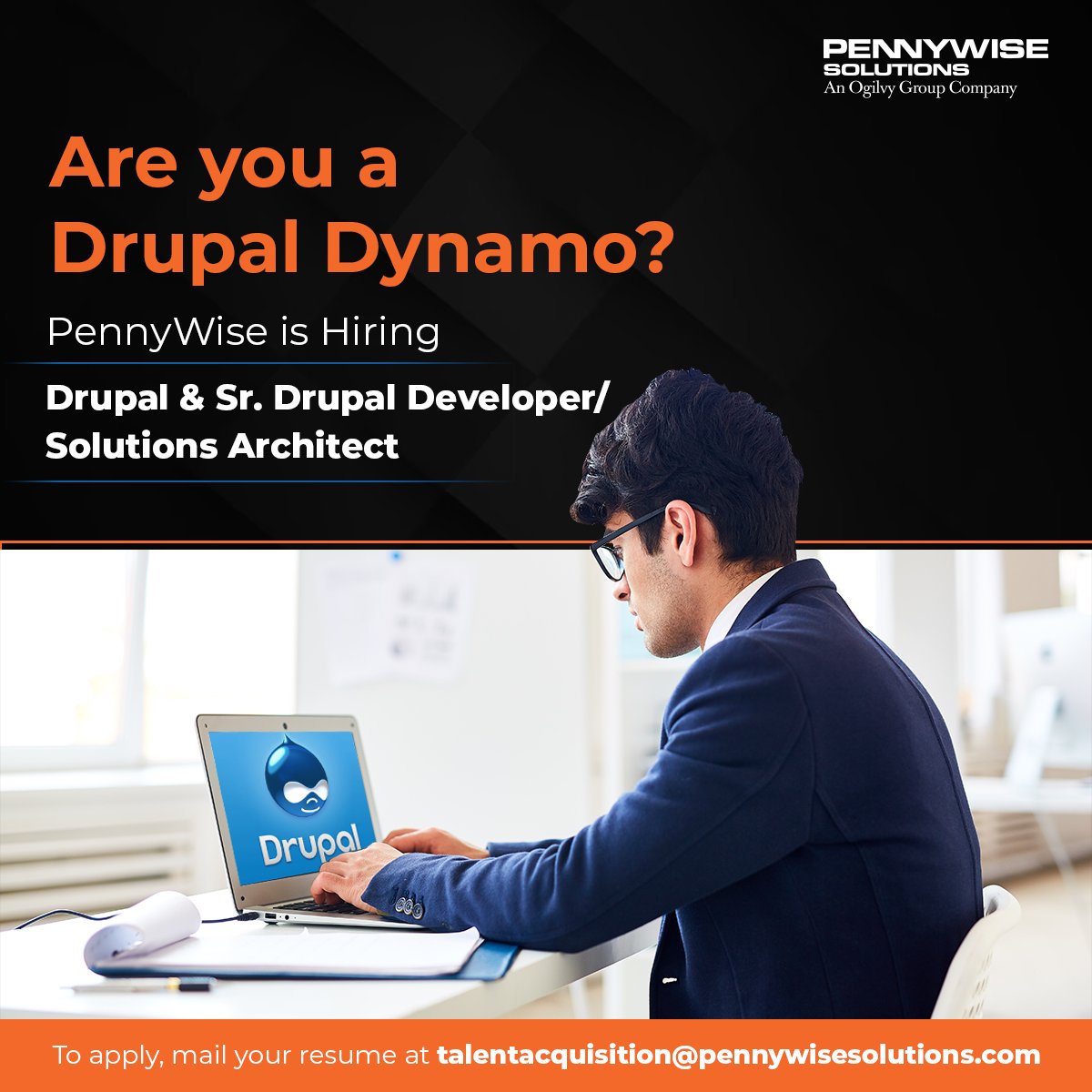 #PennyWise is hriing skilled #Drupal Developers and Solutions Architects to join our squad. If you're passionate about sculpting seamless #digitalexperiences &amp; pushing the boundaries of #innovation, apply today by sending your resume at talentacquisition@pennywisesolutions.com