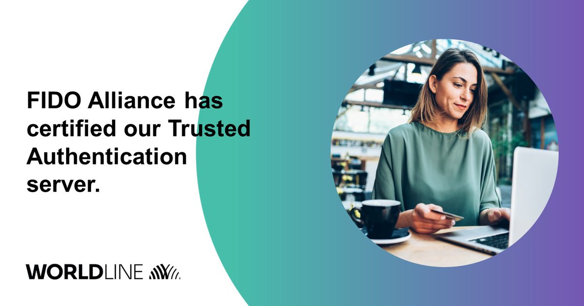 WorldlineGlobal's tweet photo. We are proud to announce that our #TrustedAuthentication solution is now certified by @FIDOAlliance! This highlights #Worldline’s commitment to promoting #StrongAuthentication, #interoperability and the use of #biometrics. Learn more at https://t.co/FlHLSOR3ms https://t.co/IfiMG08XKh