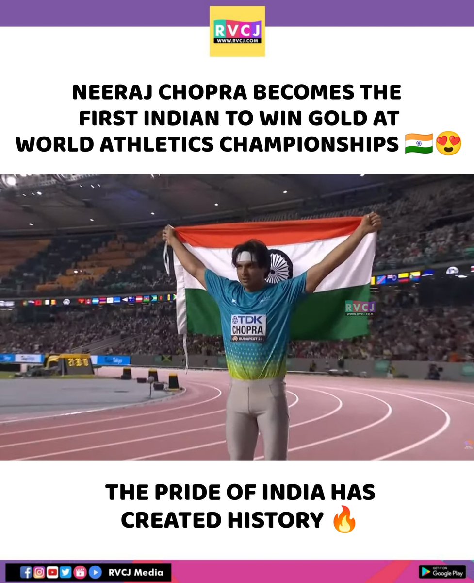 Congratulations Neeraj Chopra for Winning Gold at World Athletics Championships.

#PrideOfTheNation