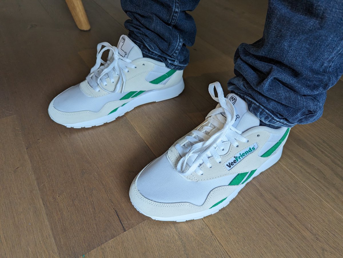 Just got my new <a href="/veefriends/">VeeFriends</a> / <a href="/Reebok/">Reebok</a> kicks. Love em already. <a href="/garyvee/">Gary Vaynerchuk</a>