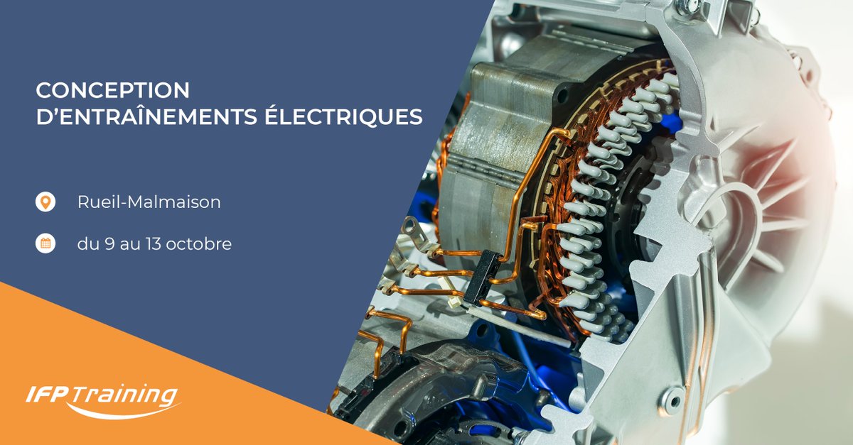 IFPTrainingNews's tweet photo. Ingénieurs et techniciens de conception ou d’essais, vous souhaitez développer, modéliser, simuler des entraînements électriques dans le cadre de projets hybrides et électriques ? 
Plus d’infos : https://t.co/dIbECFGz4m https://t.co/gW2Yk2iNR6