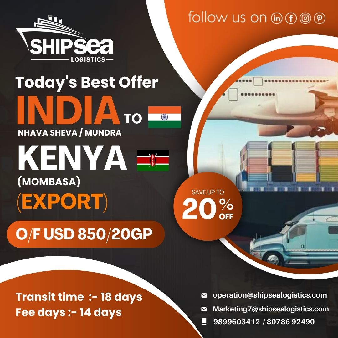 Shipsealogistic's tweet photo. Expand your horizons to Kenya effortlessly with SHIPSEA Logistics! Our top-tier shipping and logistics services offer unbeatable prices, ensuring your exports reach new heights. 

#BandarAbbas #PortofAmirabad #PortofAnzali #PortofNowshahr #PortofChabahar #ImamKhomeiniPort https://t.co/EyeG2srabR