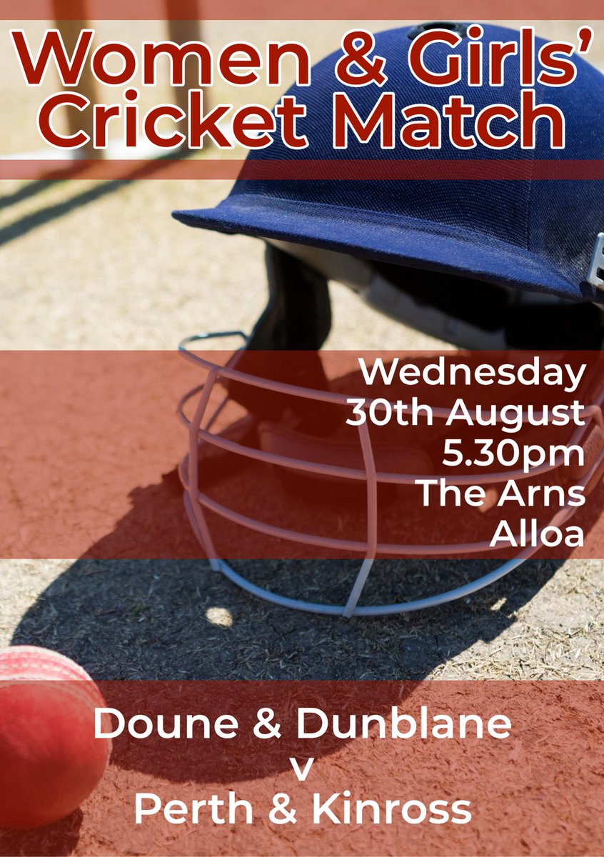 After an excellent game last week, the return match will be held at The Arns home of @ClacksCCC. This might be the first ever female only match to be hosted at this lovely ground @ScottyCricket? @dounecricket @dunblaneinfo @DunblanePrimary @NewtonPrimary01 @stmaryseps