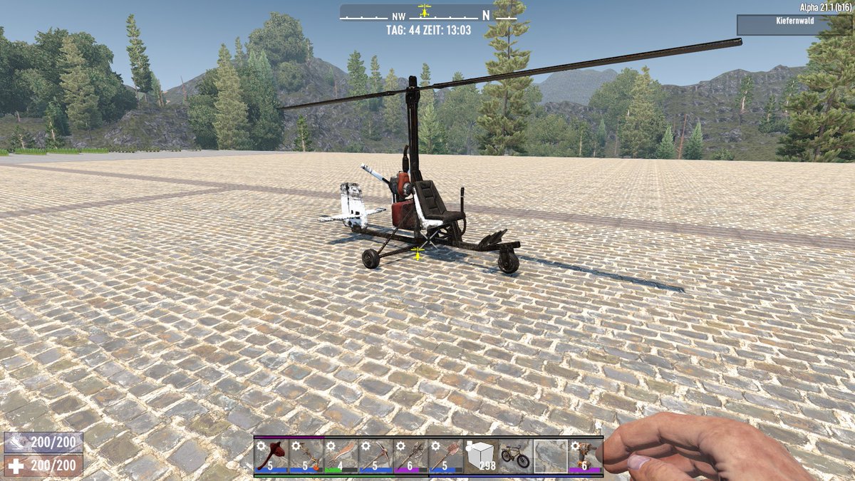 TwikusG's tweet photo. Der Tragschrauber ist endlich fertig und bereit für seinen ersten Testflug

#7daystodie https://t.co/WX9Mls1Hj4
