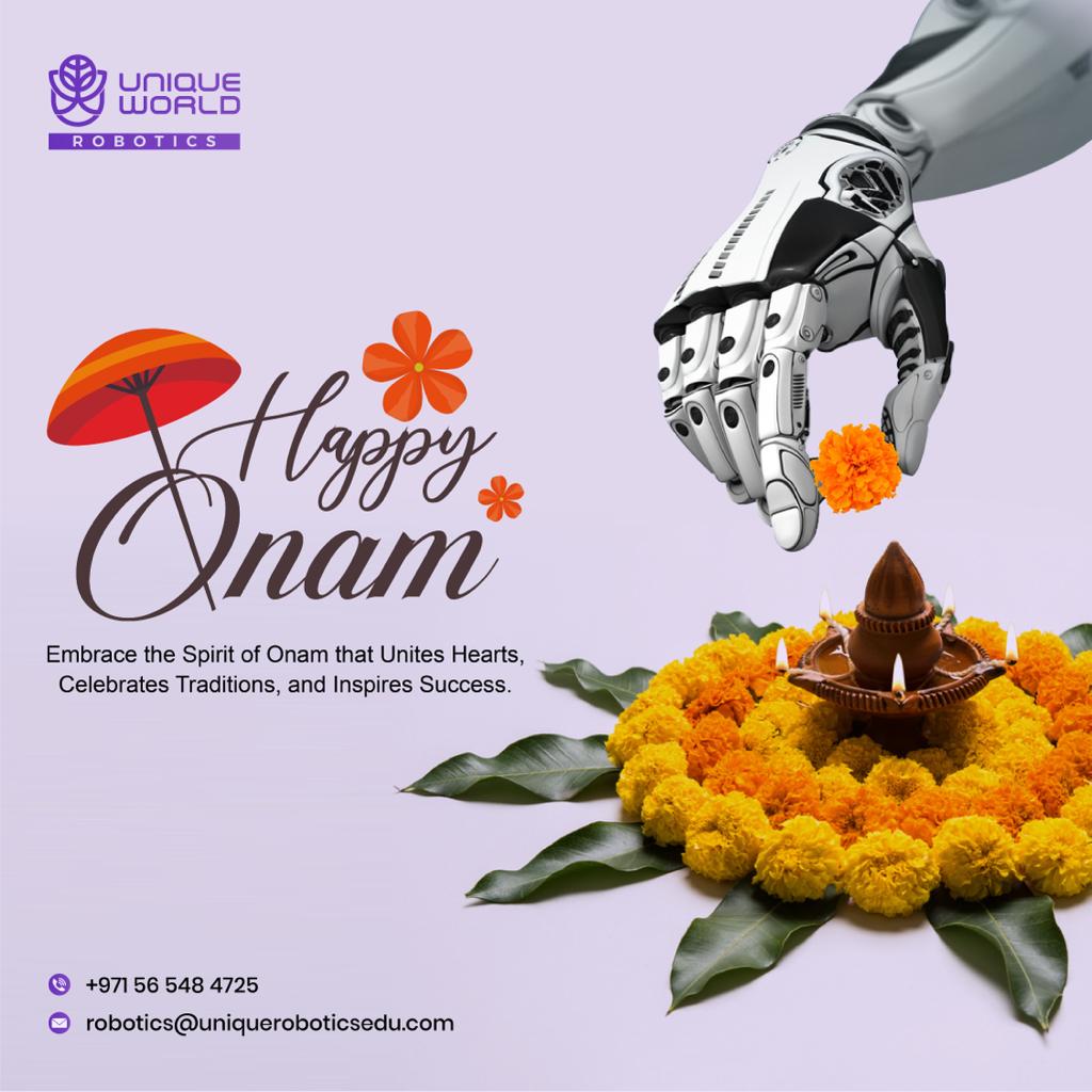 UWRdubai's tweet photo. Onam is here – Wishing you a colorful Onam filled with the joy of learning and the vibrancy of success, from all of us at the Unique World Robotics!

#onam2023 #onamcelebrations #harvestfestival #onamvibes #festivejoy #onamwishes #colorsofonam #happyonam #onam2023celebration #uae https://t.co/5YEPp1JEO6