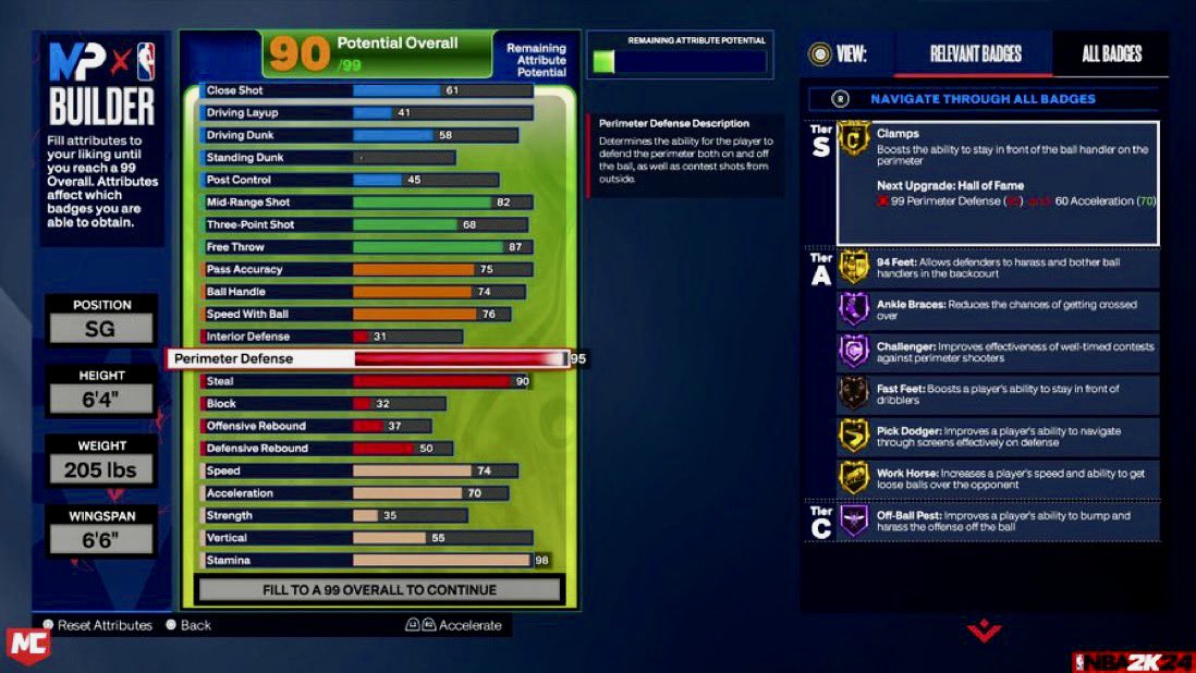 JABridgeforth's tweet photo. NBA 2K24   |   MyPlayer Builder

— IMPORTANT ADVICE / INFO —

• Don't go into 24 with a 23 mindset

• Focus on a build and play style your familiar with

• Check all animation requirements and badge requirements

• Physical attributes matter this year for badges

• Take your time on making a build

• Look at all badge areas and what the badges do

• Make a build that will work with the team you usually play with

• Strength matters, especially for centers, slashers, and lockdowns

• Turning off the layup meter gives the same boost as turning off the jump shot meter, which is a 20% boost

(via NBA 2K Devs and Game Testers)

NOTE: 
All NBA 2K24 News is searchable on my page. See the post in the reply section for an example on how to search.