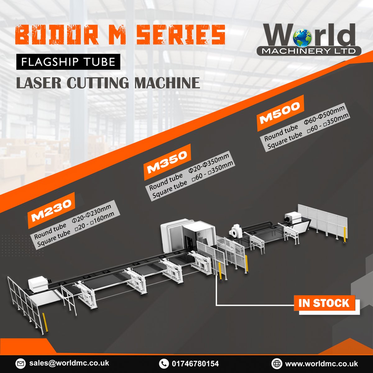 WorldMachinery3's tweet image. Check out the future of tube laser cutting! 🔥 Explore WorldMC's M-Series Flagship Tube Laser Cutting Machines. From precision cuts to 3D capabilities, these machines are changing the game. Don't miss the details at worldmc.co.uk/m%20-series-fl….

#LaserCutting #CuttingMachine #UK
