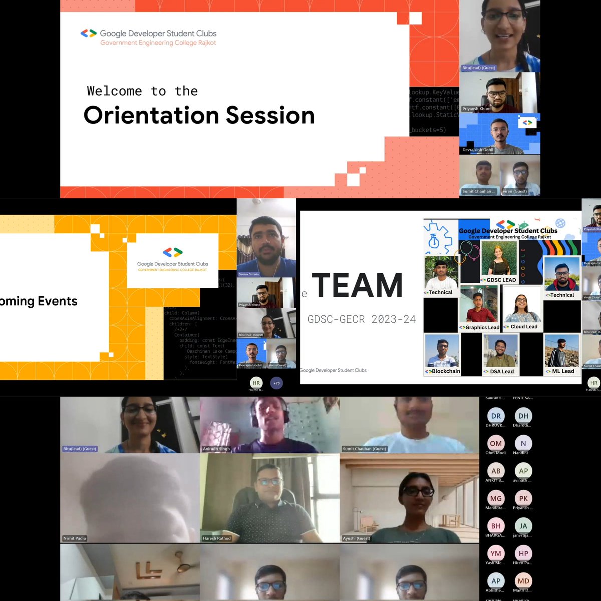 gdscgecr's tweet photo. "Kicking off GDSC GECR 2023-24 with a bang! 🚀🌟 Our Orientation Programme was a blast, thanks to Prof Haresh Rathod's enlightening session. The energy in the room was electric, and we can't wait to dive into a year full of learning and growth! 💡👏 #GDSCGECR #NewBeginnings https://t.co/XhTdxnVBui