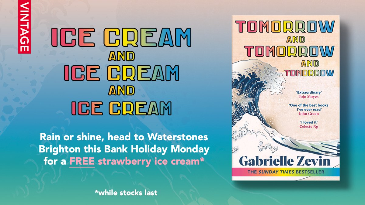 ✨ Today's the day! ✨ If you're in Brighton today, pop by @BrightonWstones to get yourself a free ice cream as we celebrate no. 1 bestseller #Tomorrowx3 in summery style! (come rain or shine) 🍧 Be sure to share pictures and tag us if you get your hands on a sweet treat!