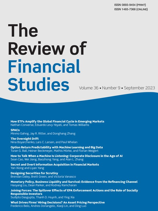 florian_weigert's tweet photo. Our paper "Option Return Predictability with Machine Learning and Big Data" is now in print in the Review of Financial Studies. Have a read on it! https://t.co/aslKNyXyU3