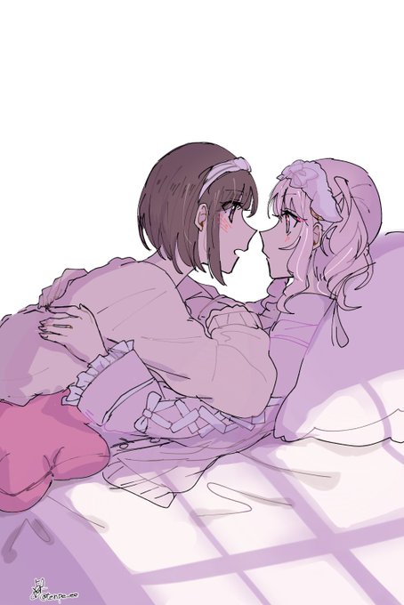 「multiple girls on bed」 illustration images(Latest)