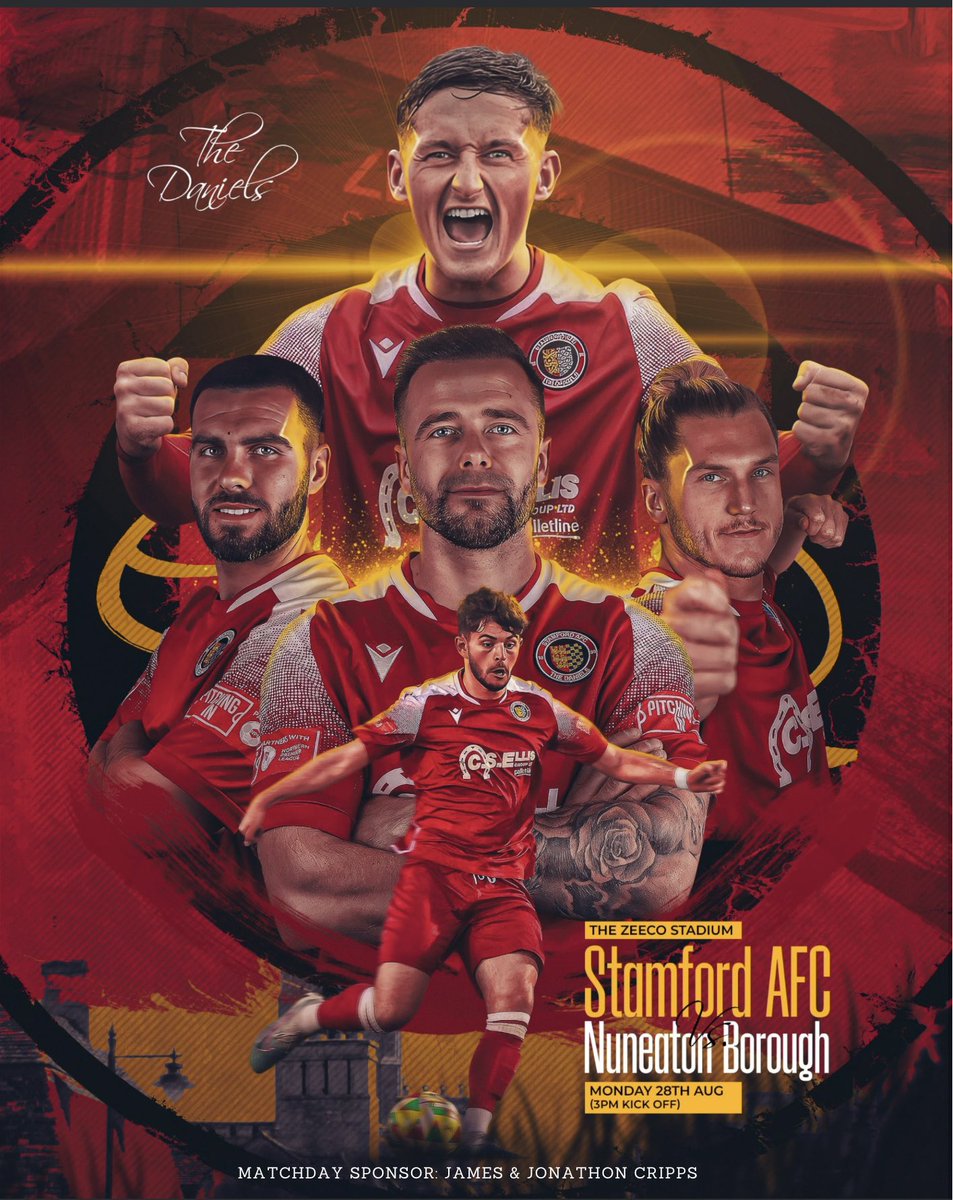 🏡 𝗟𝗲𝘁’𝘀 𝗴𝗼, 𝗬𝗢𝗨 𝗥𝗘𝗗𝗦!!!

Get yourself down to The Zeeco Stadium  this afternoon where your Dannies host <a href="/NuneatonBoroFC/">Nuneaton Borough FC</a> in a thrilling Bank Holiday Monday fixture, which you won’t want to miss!

🏟️PE9 1US
⌚️3pm kick off
🎟️Adults £12/Cons £8/U17s £4/U11s FREE