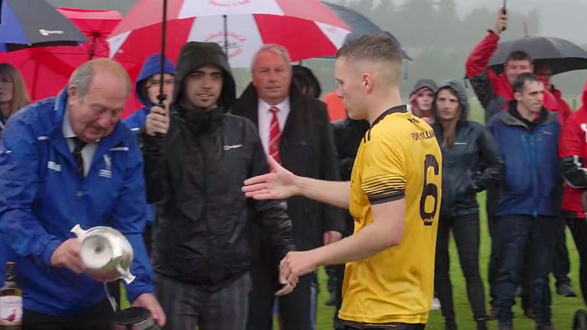 Stratherrick365's tweet photo. Rainwater removed from @camanachd  #Strathdearn Cup by Richard Gall for #Drookit #FortWilliam Captain Struan Stephen on Saturday after extra time in the downpour @aarron_macleod #summergame @ShintyShop_ @Fortwilliamcc @KinlochshielSC @BoleskineShinty #Inverarnie #WetWetWet https://t.co/zNcvdeKDgh