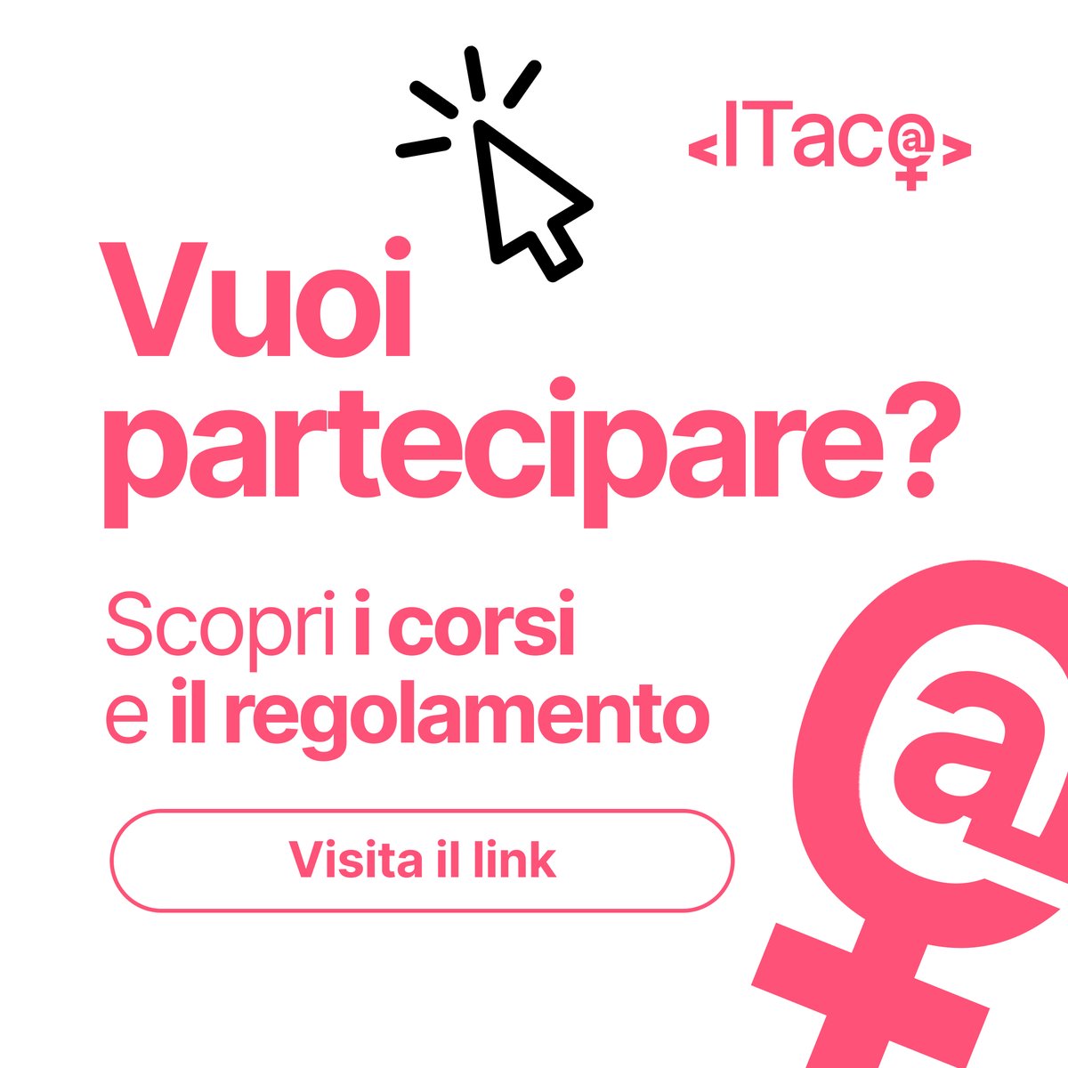Il progetto "ITac@ - IN VIAGGIO VERSO IL FUTURO" è un percorso di formazione totalmente gratuito, modulabile e personalizzato su più livelli, pensato per donne tra i 18 e i 50 anni.
Dall'11 Settembre partiranno le selezioni ufficiali!
👉progettoitaca.eu