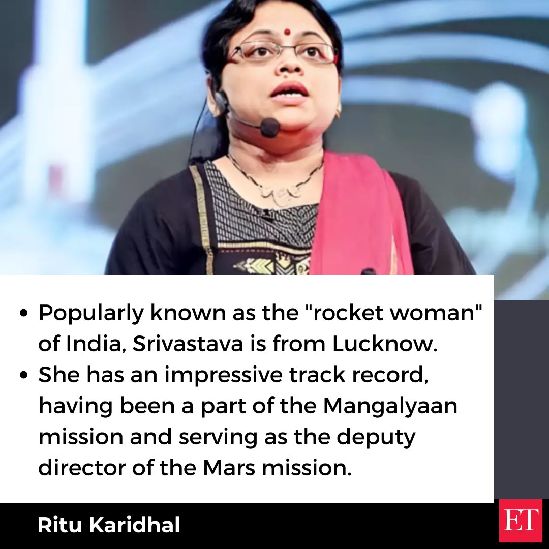 EconomicTimes's tweet photo. #ETGraphics | #Lucknow to #Chandrayaan: Meet India's rocket woman #RituKaridhal leading India's historic lunar mission. Read more: https://t.co/dezqvyLezi
#Chandrayaan3 #RocketWoman #LunarMission https://t.co/1rpV9WERXS