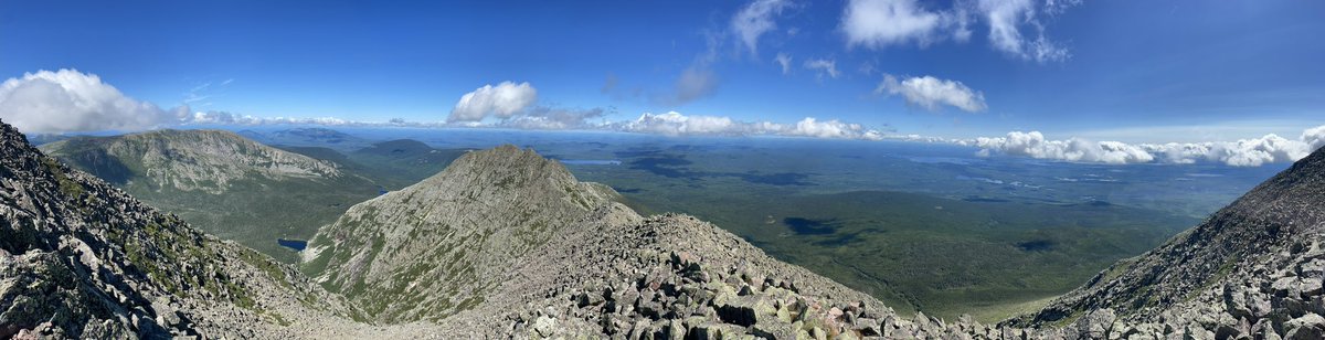 cairochris's tweet photo. @averagehiker Hope you had as good weather as we did to summit Katahdin last weekend. We had a blast! My 24th state HP & 50th 4K. I was determined only to summit on great day due to future AT plans…we got it! #highpointing #backpacking #Katahdin #Maine #hiking https://t.co/s3Ch1NrkBG