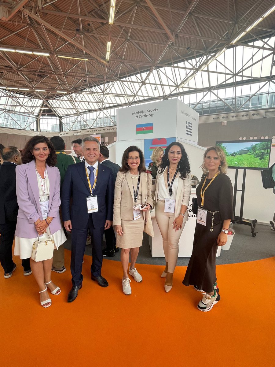 MehribanIsgand1's tweet photo. At the event of @AzeCardiology in #Amsterdam @escardio 2023 @Rahimov073 @HFA_President @Giusepp76321988 @m_piepoli @MarcoMetra @MeralKayikcoglu @YuriLopatin1 @pabeda1 @ElianoNavarese @ARakisheva @HanCardiomd @SotiriaLiori @_antocannata #CeciliaLinde https://t.co/mHEYN9AhlD