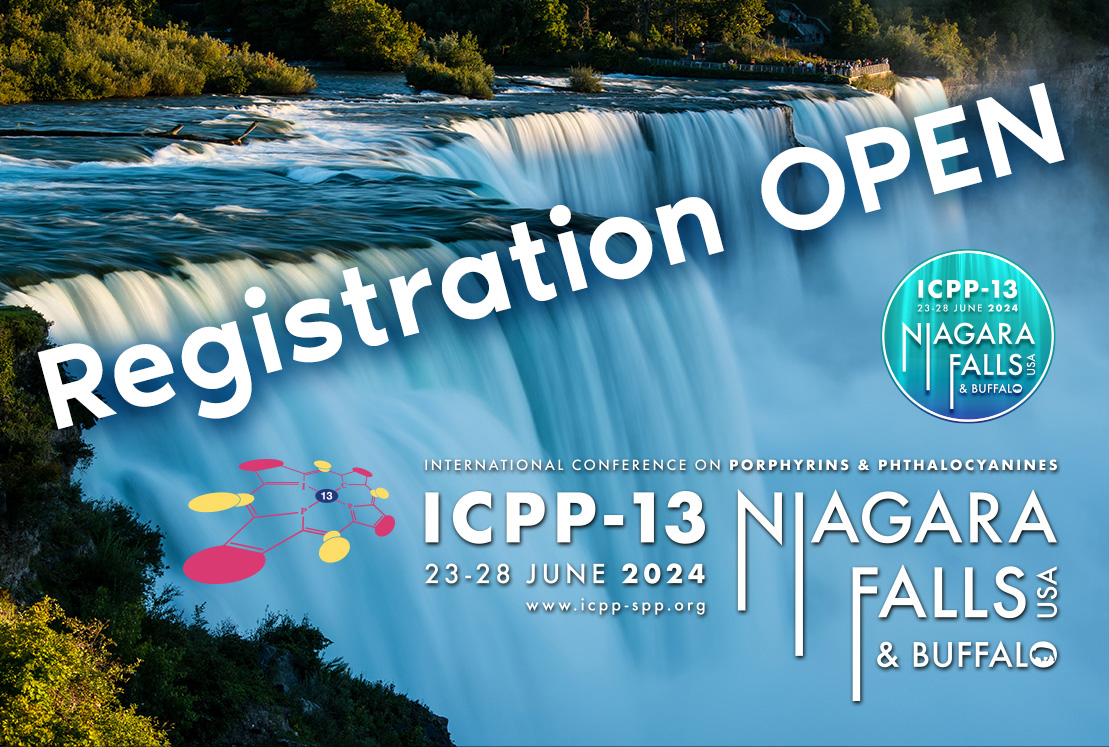 #ICPP-13 Registration is NOW OPEN icpp-spp.org/index.php Join us in Niagara Falls, NY. USA 🇺🇸 23-28 June, 2024. Thirteenth International Conference on #Porphyrins and #Phthalocyanines