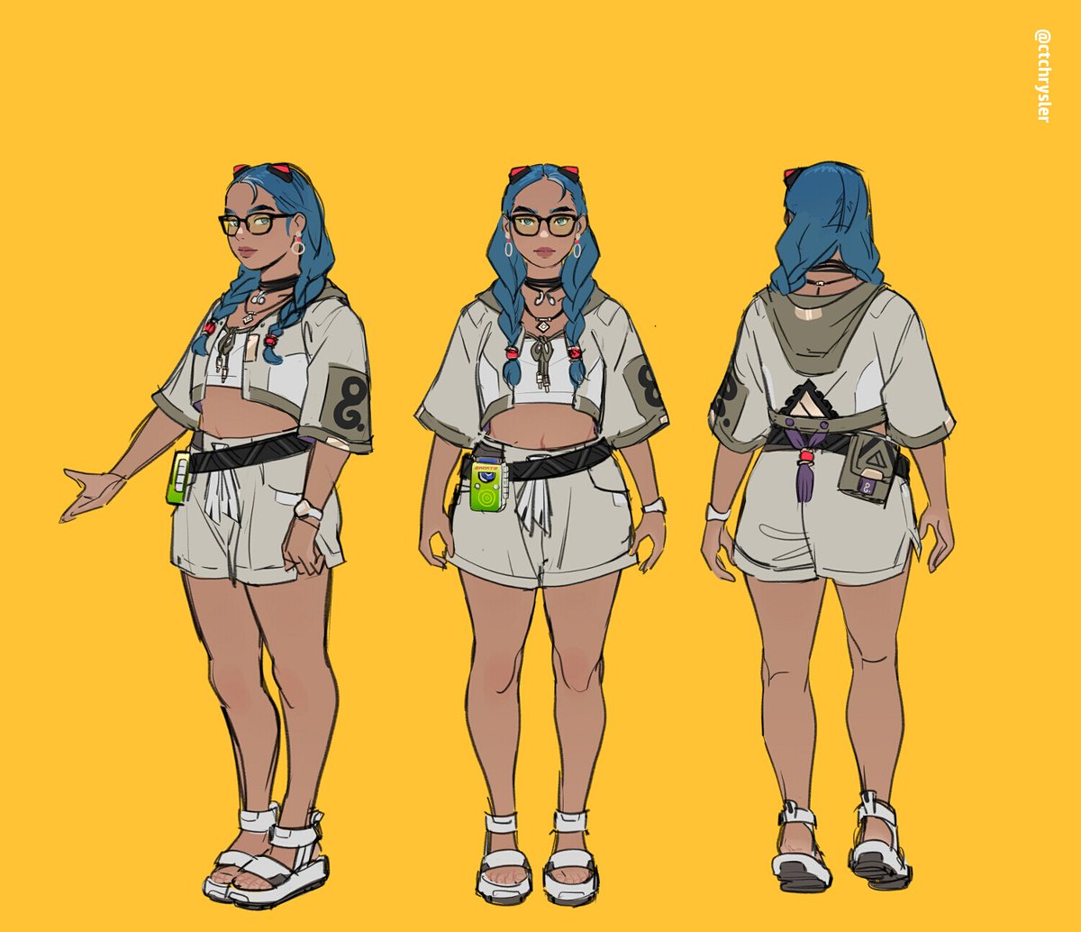 Been thinking a lot about Megan lately which prompted a few new passes at her design!  She's still someone who is equipped to handle what comes her way but I've been thinking about who she is beyond that.