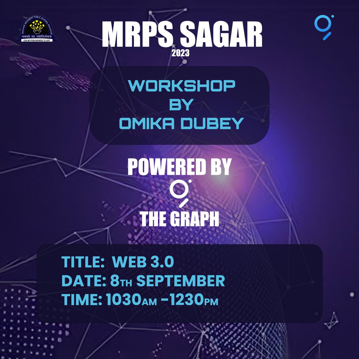 DubeyOmika's tweet image. I have been invited to deliver a talk at MRPS Sagar on the subjects of Web 3.0 and an introduction to the graph protocol. The event is scheduled for September 8th, starting from 10:30 am until 12:30 pm, and is proudly powered by @graphprotocol.
#thegraphprotocol #web3 #giakaa