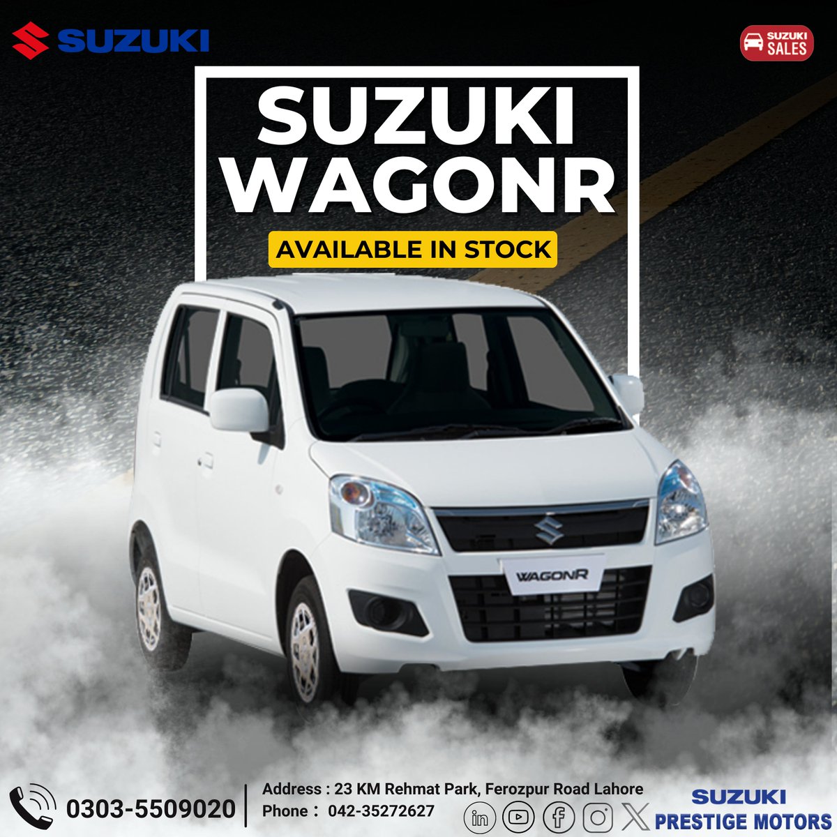 SuzukiPrestige's tweet photo. Suzuki WagonR Readily Available at Suzuki Prestige Motors
#suzuki #suzukiprestigemotors #Pakistan #PakSuzuki #suzukiwagonr #wagonR #wagonrides #WagonrVXI #sale #likeforlikes #LikeFollowShare #share #comment https://t.co/Xxoq7EHJMS