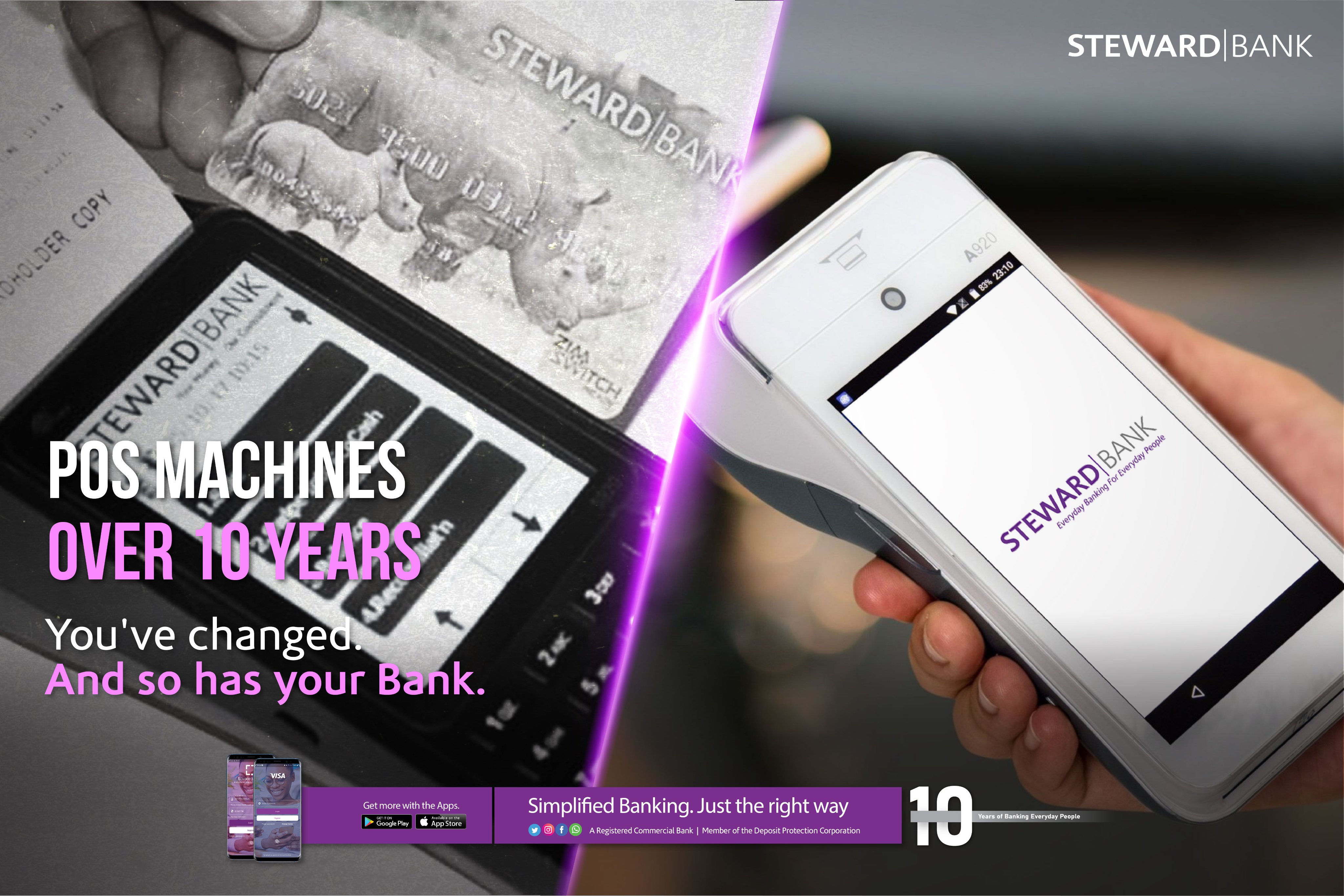 Steward Bank on X: "🙂Our POS machines, Then & Now! #StewardBankAt10 🟪We  have been innovating and improving our POS machines incorporating the  latest technologies and features to meet your needs. #SimplifiedBanking  https://t.co/78weCzjzjR" /