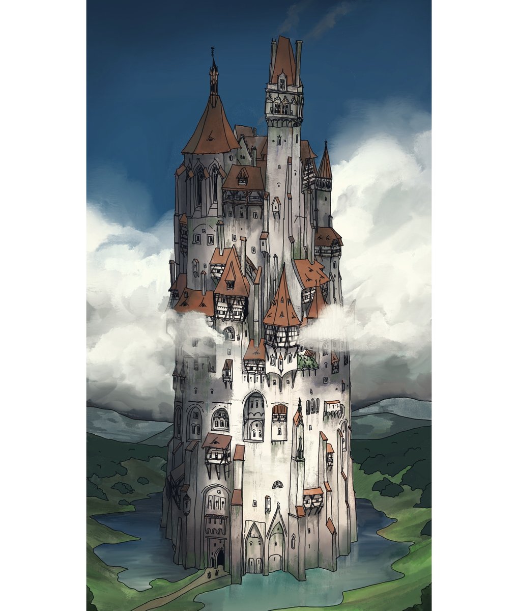 I sketched a fictive gothic bohemian tower of Babel. Inspired by <a href="/Alariko_/">Alariko</a>'s  work using #Procreate 

I'm also very happy to announce that my work is now available as prints via <a href="/inprnt/">INPRNT</a>. Please consider supporting my work, thanks!
👉inprnt.com/gallery/eggman/
