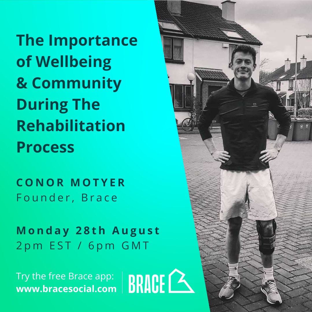 brace_social's tweet photo. We're excited to be joining the @ACL_IWBBBTE group this evening for a live post on "The Importance of Wellbeing &amp; Community During the Recovery Process".

Details &amp; Link below if interested in joining!👇

#acl #aclrecovery #aclrecoveryclub #aclclub #aclsurgery #aclrehabilitation https://t.co/ModLl5zsBd