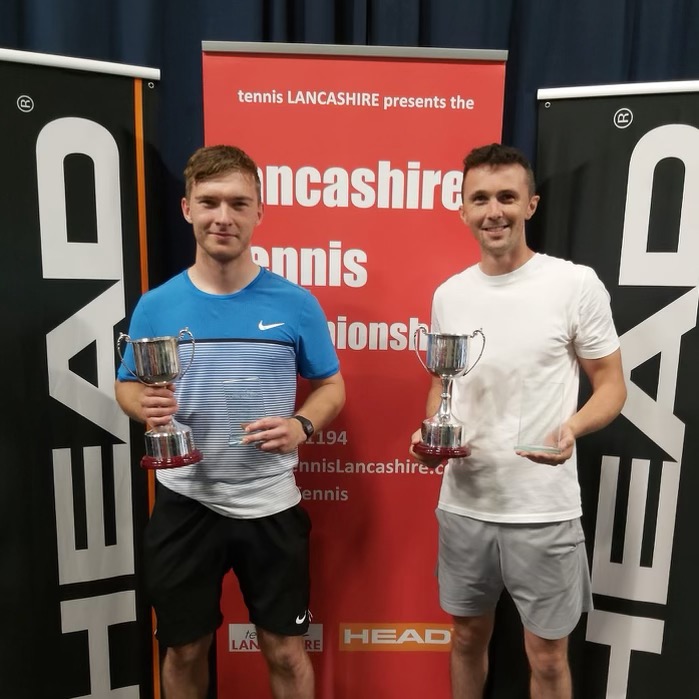 Huge well done done to Mark and partner, Ben on defending their Open Men's Doubles title at the Lancashire County Championships🎾😁🏆