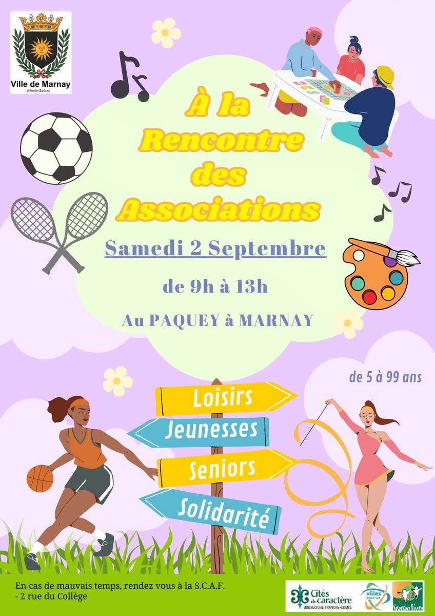 AnaisAsept's tweet photo. L'ASEPT FC/B sera présente au forum des associations de Marnay ! Vous y découvrirez notre atelier Cap Bien Etre et nous vous sensibiliserons aux risques des UV ! Venez nombreux ! #villemarnay #préventionsanté https://t.co/uv2G7xFwMA