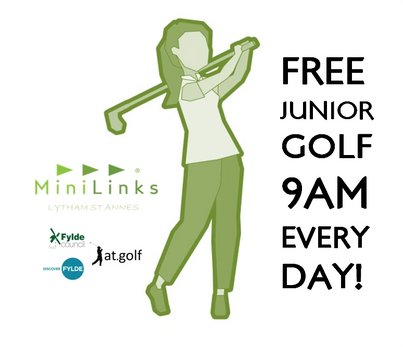 MiniLinksGolf's tweet photo. 'This is the 9am tee time @MiniLinksGolf 
On the tee from Lytham...... 5 year old LittleChipper Joe!'

Really pleased to be able to offer ⛳FREE JUNIOR GOLF in the World Famous Golfing town of #LythamStAnnes
@fyldecouncil @DiscoverFylde @atgolf_uk
#BankHolidayMonday
#BankHoliday https://t.co/XqSZgJJ4PT