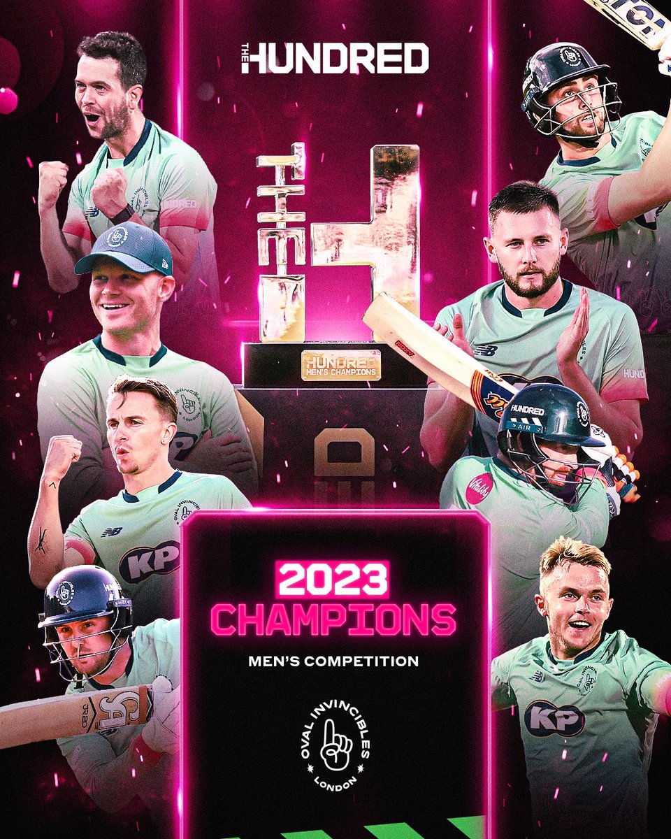 Your 2023 men’s champions… 

🏆 OVAL INVINCIBLES 🏆

#TheHundred2023