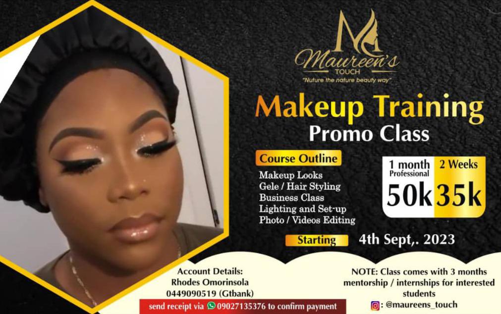 MaureenRoxy's tweet photo. ```REGISTRATION for our ONE MONTH INTENSIVE makeup training still ongoing!

#makeuptraining #mua #makeup https://t.co/q9nRJjkOf9