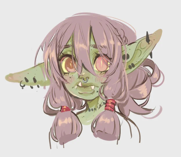 half orc half goblin girl 