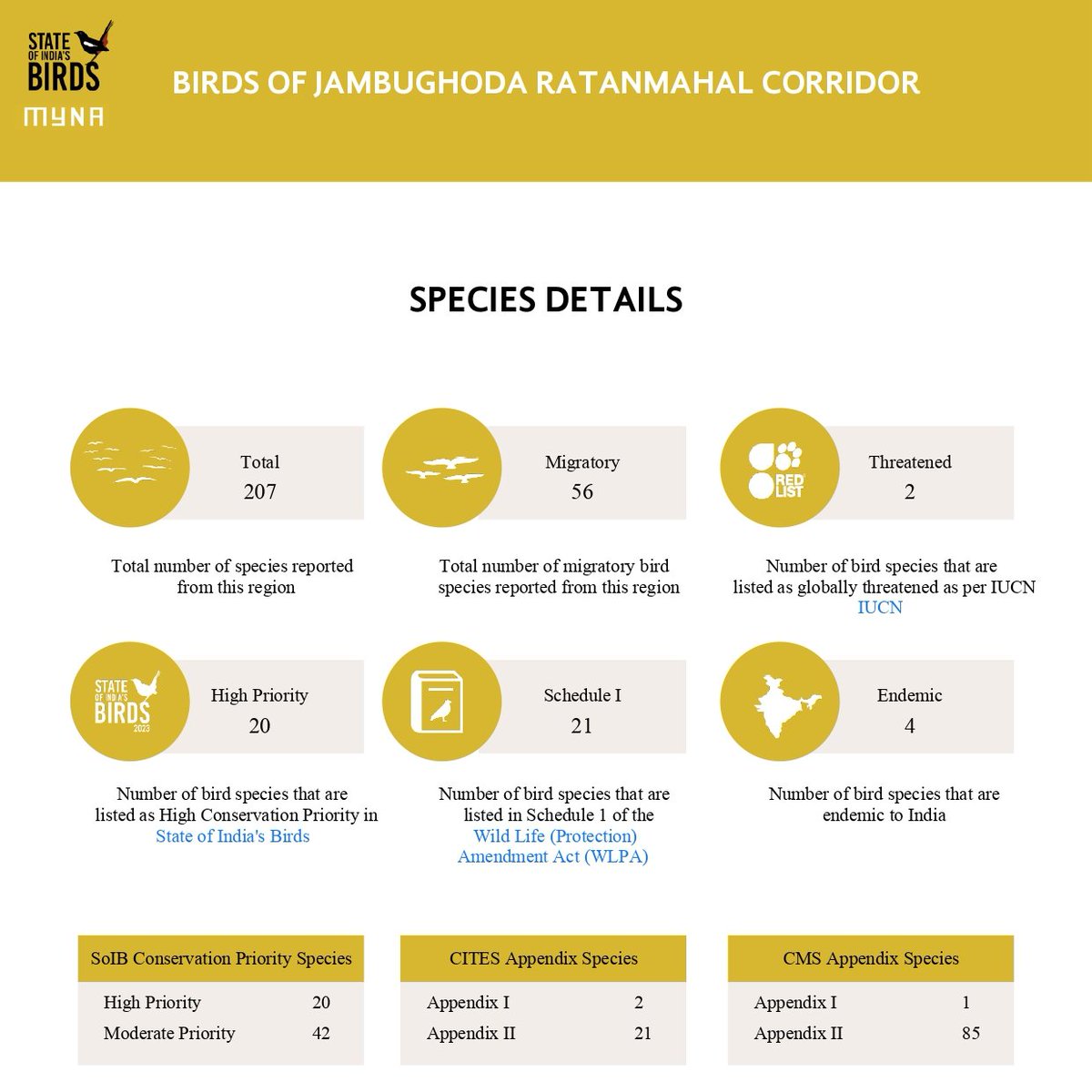 Coalition for Wildlife Corridors (@cocoforwild) on Twitter photo The Jambughoda Ratanmahal corridor in Gujarat is not just important for connectivity of sloth bears and leopards but also home to 207 species of birds, including 56 migratory species <a href="/SoIB_India/">State of India's Birds</a> The Jambughoda Ratanmahal corridor in Gujarat is not just important for connectivity of sloth bears and leopards but also home to 207 species of birds, including 56 migratory species <a href="/SoIB_India/">State of India's Birds</a>