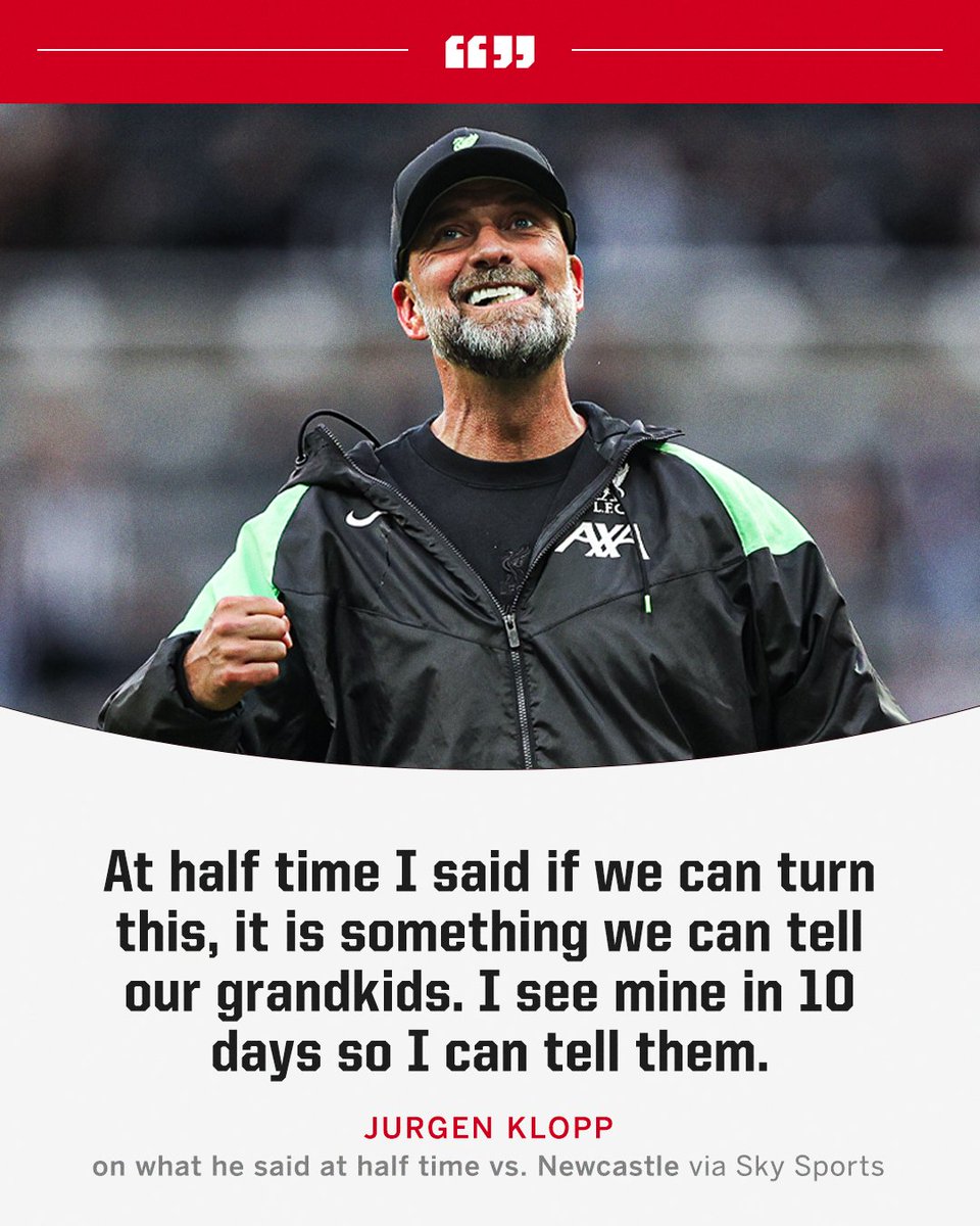 ESPNUK's tweet photo. Jurgen Klopp's grandkids are in for quite the story 😅 https://t.co/ZPOUAKx5Y1
