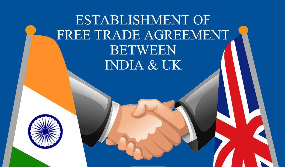 Moneymintfm's tweet photo. India and UK extend FTA talks till August, started in January 2022. By September 5, progress in 19 of 26 FTA chapters. Aiming for comprehensive FTA by October, covering various areas. Confidence persists in technical discussions despite tariff and investment issues. https://t.co/thSjlko0AL