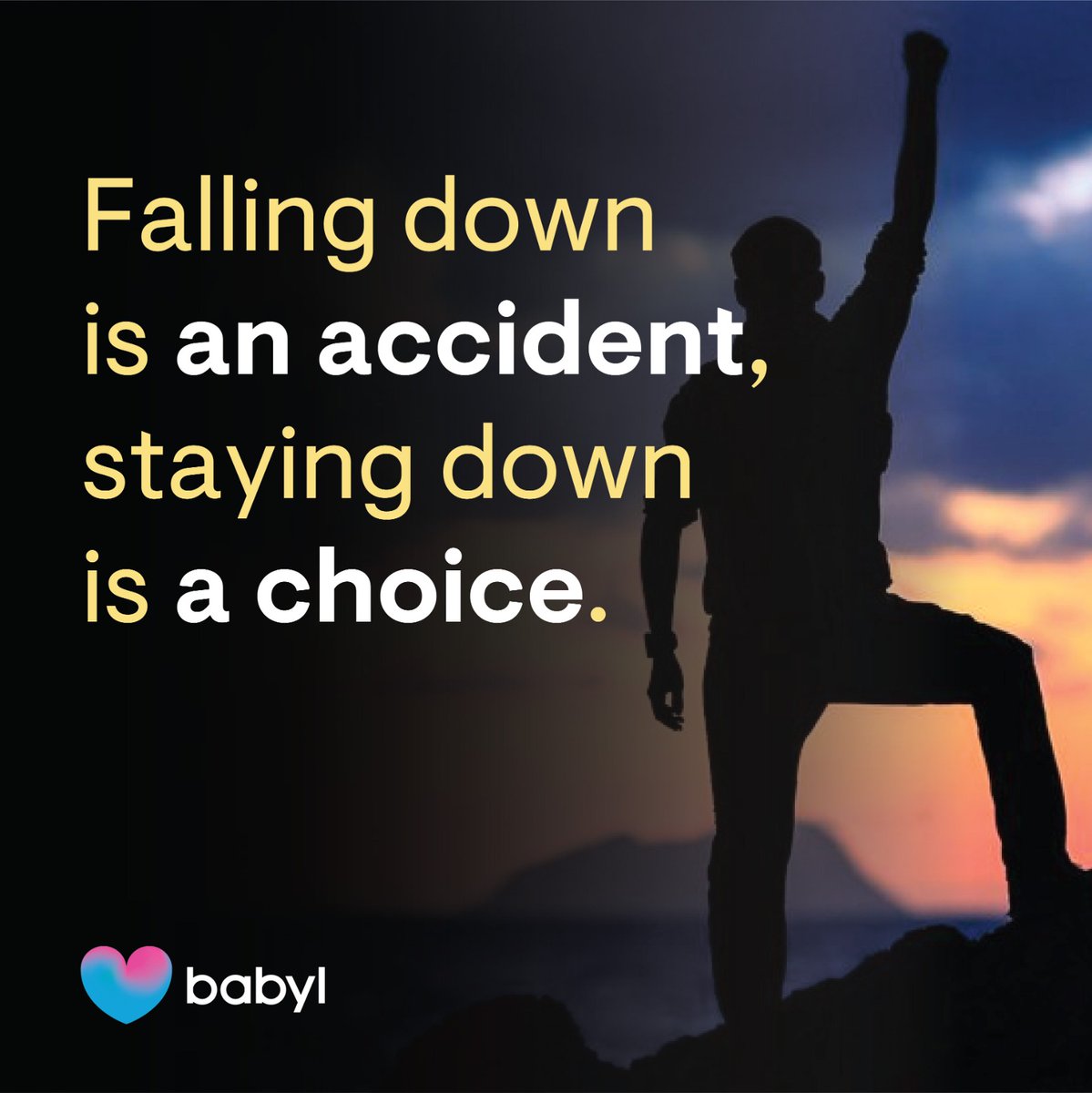 Setbacks and disappointments are a part of life. However, deciding whether to stay down or pick yourself up and charge towards your goals & ambitions is your choice. Have a winning week ahead! #MondayMotivation #RwOT