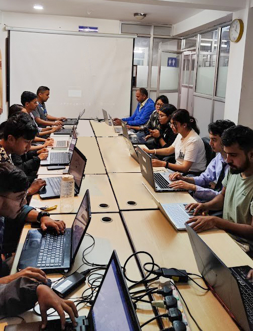 Empowering Careers!

Dedicated students in our Front-End Web Development with React Training are actively honing new skills and constructing a pathway towards their career progression.

#FrontEndTraining
#WebDesign
#FrontEndDesign
#ITTraininginNepal
#BroadwayInfosy