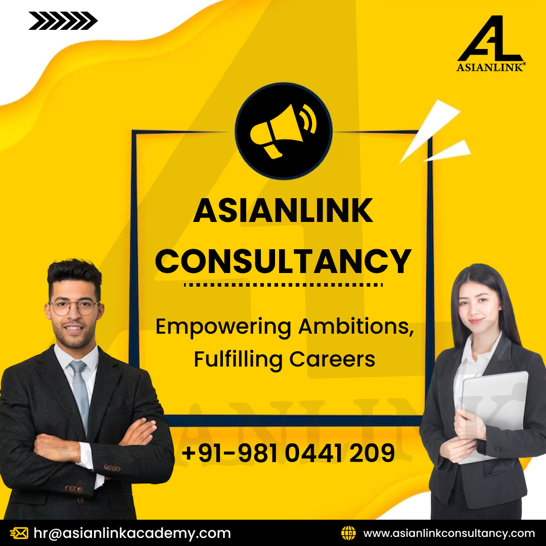 Asianlink Consultancy
Empowering Ambitions, Fulfilling Careers

#EmpoweringAmbitions #FulfillingCareer #CareerConsultancy #AsianlinkEmpowers #CareerGuidance #AmbitionRealized #CareerSuccess #ProfessionalDevelopment #DreamJobJourney #PathwayToSuccess #EmpowerYourCareer