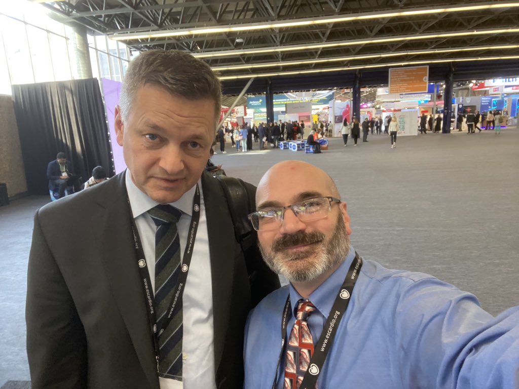 Dr. Stephan Achenbach, Chairman, Department of Cardiology, University of Erlangen, Germany, Past President, European Society of Cardiology, ran into Cardiovascular Business Digital Editor Dave Fornell today at the #ESC2023 Amsterdam. He presented on CCTA #ESCCongress #Yescct