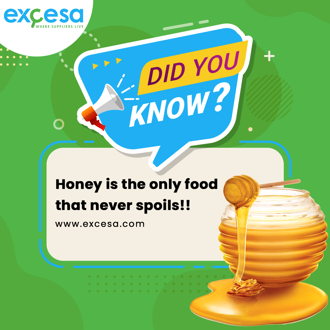 Archaeologists have found pots of honey in ancient Egyptian tombs that are over 3,000 years old and still perfectly edible.
#IngredientSupplier #FoodSupplier #SupplierDirectory #FoodSupplierDirectory #RestaurantSupplies #BulkIngredientSuppliers #Food #onlinestore #fact #foodfact