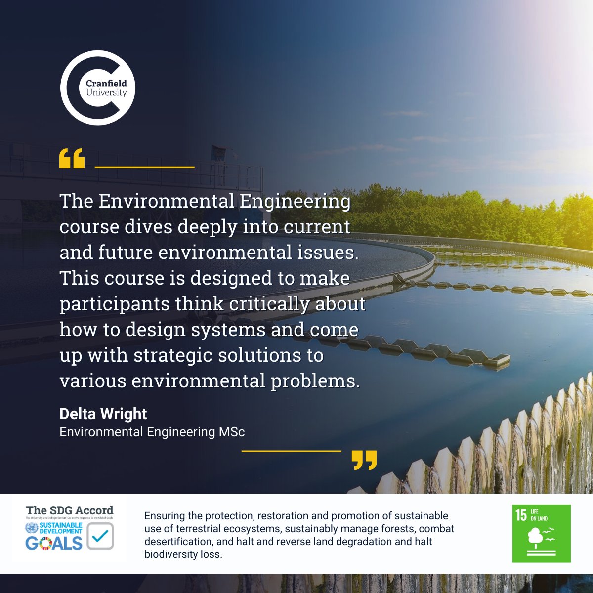 CranfieldUni's tweet image. We bring together expertise from academia, industry, and governments to provide an empowering and relevant education on sustainability to our students.

Discover how you can be a part of the next generation of leaders and make a global impact 👇 
bit.ly/3Us2OWQ