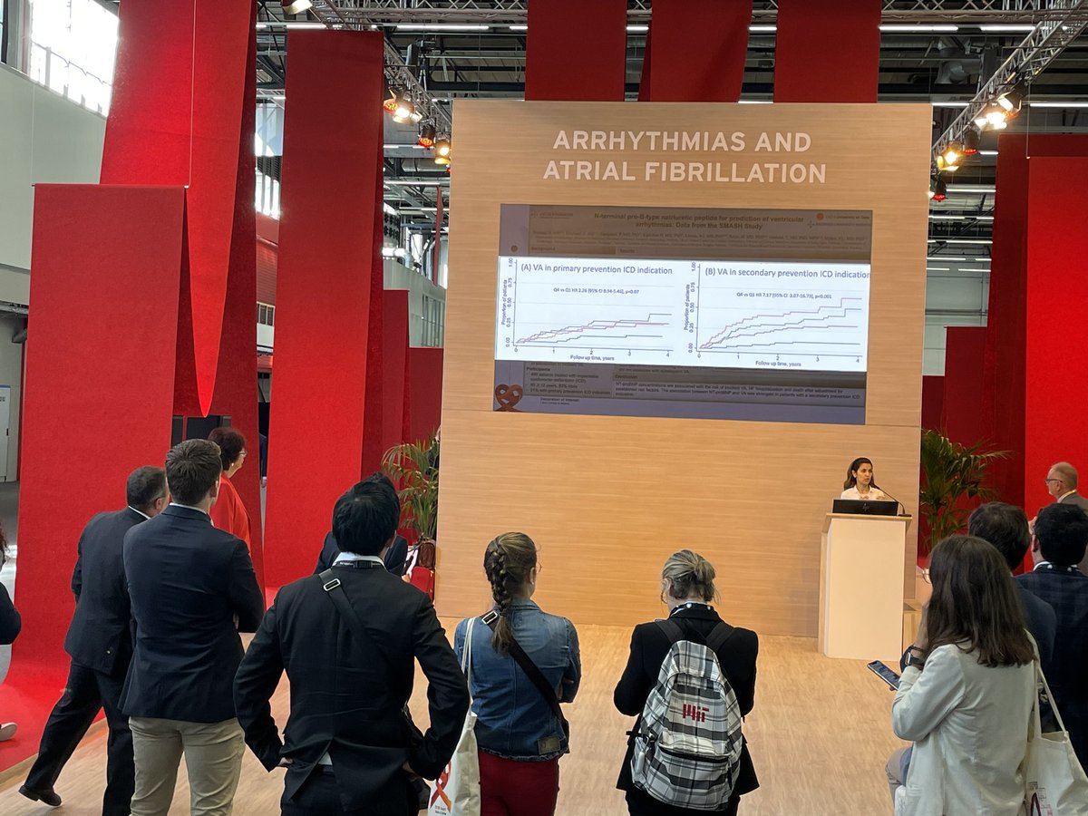 CRG_Norway's tweet image. Beautiful presentation by @nur_sourour on the association between NT-proBNP and incident ventricular arrhythmias 🌟