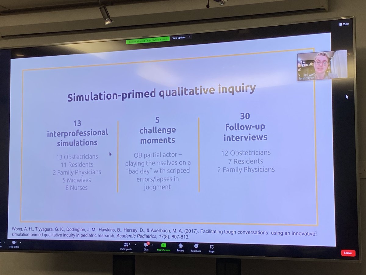 Wee hours of the morning in Canada, but ⁦<a href="/tarynsuzanne/">Taryn Taylor</a>⁩ hitting her virtual #AMEE2023 talk out of the park in the #simulation research session