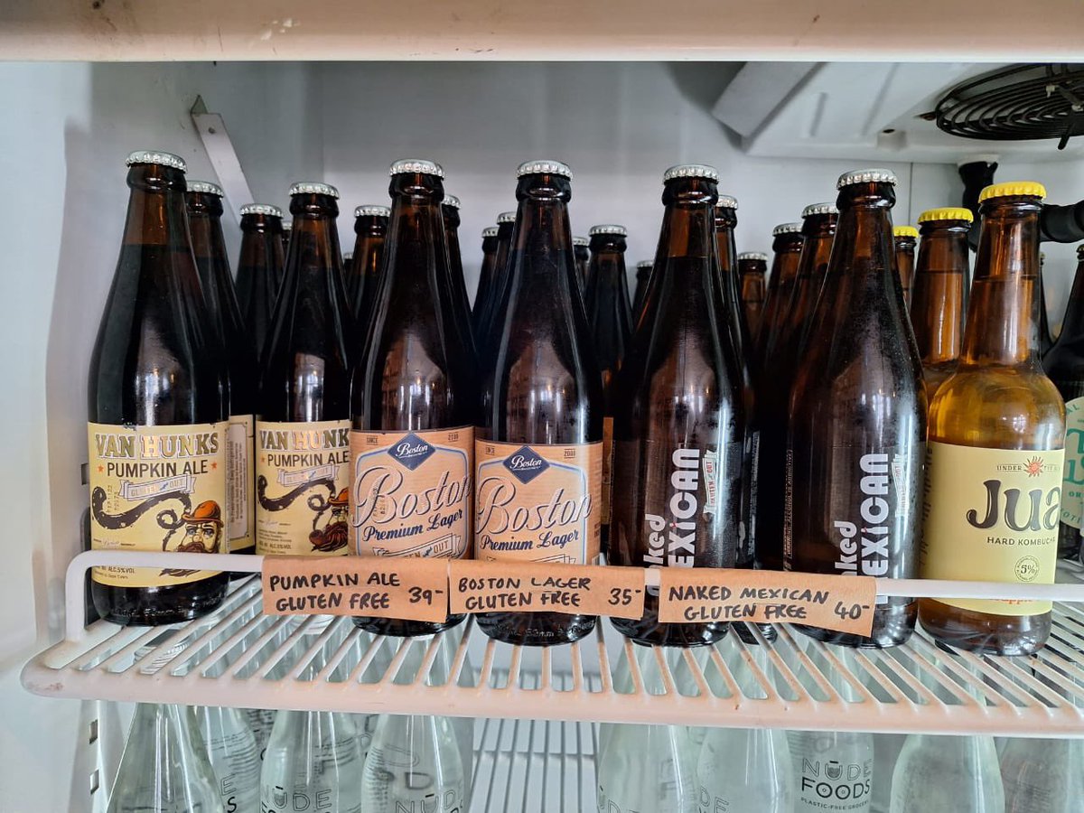 Look what’s hanging out in the nudefoods fridges, it’s our #GlutenOut range of beers: 
Van Hunks Pumkin Ale
Boston Premium Lager
Naked Mexican 
And all of them are #GlutenFree 
#BostonBeer