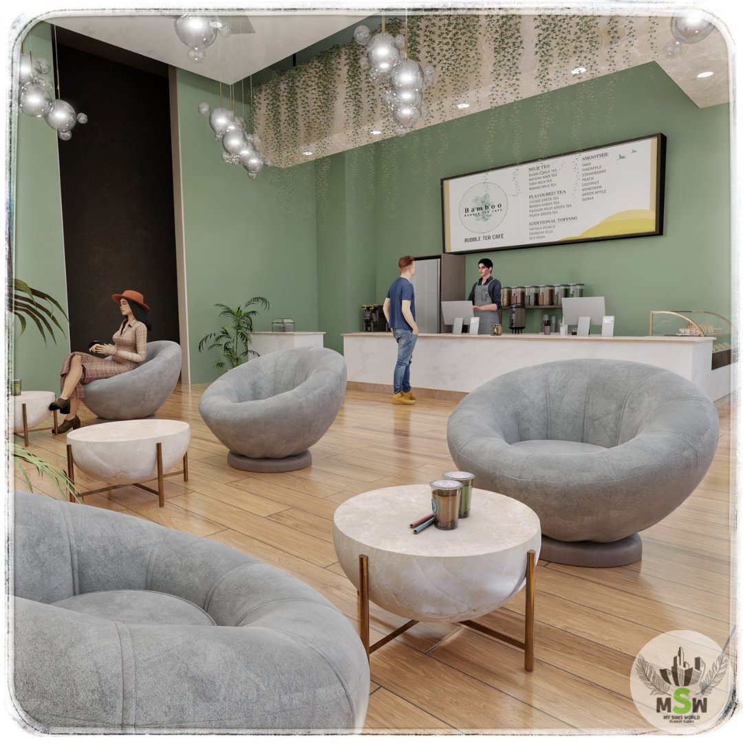 mysimsworld_'s tweet image. Bamboo Bubble Tea Cafe Blender Scene ✨🧋💚
Link in bio!!

--------------------
#TheSims #TheSims4 #blender #blendercommunity #Blender3D #blenderrender #blenderscene #cozy #decor #decoration #cafe #cafescene #cafedecor #cafedesign #bubbletea #bamboo #community #Patreon