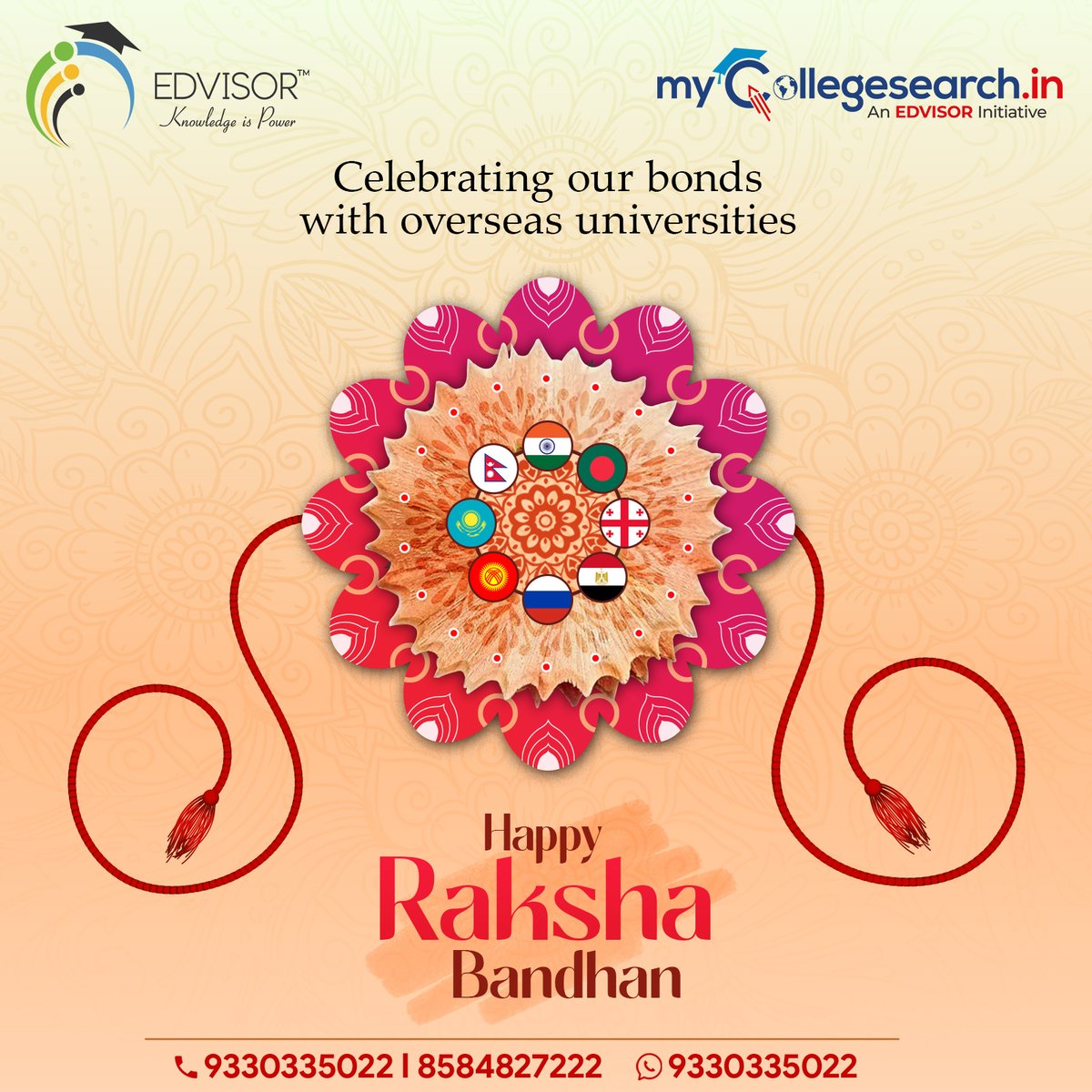 Celebrating the bond that's stronger than any other! Happy Raksha Bandhan! 💖

#RakshaBandhan #SiblingsLove #rakhi2023 #RakshaBandhan2023 #edvisor #mycollegesearch #collegeadmission #higherstudy #studyabroad #highereducation #educationguidance #collegechoosing #admision